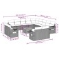 vidaXL Set de sofás de jardín 14 pzas con cojines ratán sintético gris vidaXL Set de sofás de jardín 14 pzas con cojines ratán sintético gris