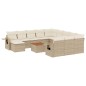 vidaXL Set sofás de jardín con cojines 13 pzas ratán sintético beige vidaXL Set sofás de jardín con cojines 13 pzas ratán sintético beige