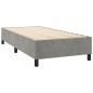vidaXL Cama box spring con colchón terciopelo gris claro 80x200 cm vidaXL Cama box spring con colchón terciopelo gris claro 80x200 cm