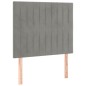 vidaXL Cama box spring con colchón terciopelo gris claro 80x200 cm vidaXL Cama box spring con colchón terciopelo gris claro 80x200 cm
