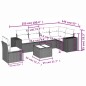 vidaXL Set de comedor de jardín 7 pzas y cojines ratán sintético negro vidaXL Set de comedor de jardín 7 pzas y cojines ratán sintético negro