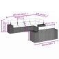 vidaXL Set de comedor de jardín 7 pzas y cojines ratán sintético negro vidaXL Set de comedor de jardín 7 pzas y cojines ratán sintético negro