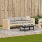 vidaXL Sofá de jardín de 3 plazas madera maciza de pino 189x60x62 cm vidaXL Sofá de jardín de 3 plazas madera maciza de pino 189x60x62 cm