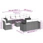 vidaXL Set de sofás de jardín 8 piezas y cojines ratán sintético negro vidaXL Set de sofás de jardín 8 piezas y cojines ratán sintético negro