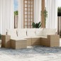 vidaXL Juego de sofás jardín con cojines 6 pzas ratán sintético beige vidaXL Juego de sofás jardín con cojines 6 pzas ratán sintético beige