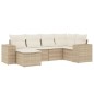 vidaXL Juego de sofás jardín con cojines 6 pzas ratán sintético beige vidaXL Juego de sofás jardín con cojines 6 pzas ratán sintético beige