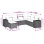 vidaXL Set de comedor de jardín 7 pzas y cojines ratán sintético negro vidaXL Set de comedor de jardín 7 pzas y cojines ratán sintético negro