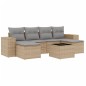 vidaXL Set sofás de jardín 7 piezas y cojines ratán sintético beige vidaXL Set sofás de jardín 7 piezas y cojines ratán sintético beige
