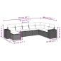 vidaXL Set de sofás de jardín 8 piezas y cojines ratán sintético negro vidaXL Set de sofás de jardín 8 piezas y cojines ratán sintético negro