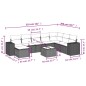 vidaXL Set de sofás de jardín 8 piezas y cojines ratán sintético negro vidaXL Set de sofás de jardín 8 piezas y cojines ratán sintético negro