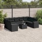vidaXL Set de sofás de jardín 10 pzas cojines ratán sintético negro vidaXL Set de sofás de jardín 10 pzas cojines ratán sintético negro