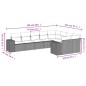 vidaXL Set de sofás de jardín 9 pzas con cojines ratán sintético beige vidaXL Set de sofás de jardín 9 pzas con cojines ratán sintético beige