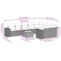 vidaXL Set de sofás de jardín 10 pzas cojines ratán sintético negro vidaXL Set de sofás de jardín 10 pzas cojines ratán sintético negro