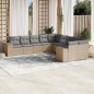 vidaXL Juego de sofás jardín con cojines beige 10 pzas ratán sintético vidaXL Juego de sofás jardín con cojines beige 10 pzas ratán sintético