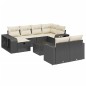 vidaXL Set de sofás de jardín 11 pzas y cojines ratán sintético negro vidaXL Set de sofás de jardín 11 pzas y cojines ratán sintético negro