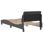 vidaXL Estructura de cama con cabecero cuero sintético gris 80x200 cm vidaXL Estructura de cama con cabecero cuero sintético gris 80x200 cm