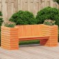 vidaXL Banco con jardineras madera de pino marrón cera 167,5x60x65 cm vidaXL Banco con jardineras madera de pino marrón cera 167,5x60x65 cm