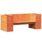 vidaXL Banco con jardineras madera de pino marrón cera 167,5x60x65 cm vidaXL Banco con jardineras madera de pino marrón cera 167,5x60x65 cm