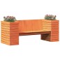 vidaXL Banco con jardineras madera de pino marrón cera 167,5x60x65 cm vidaXL Banco con jardineras madera de pino marrón cera 167,5x60x65 cm