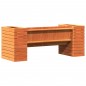 vidaXL Banco con jardineras madera de pino marrón cera 167,5x60x65 cm vidaXL Banco con jardineras madera de pino marrón cera 167,5x60x65 cm