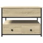 vidaXL Mesa de centro madera ingeniería metal roble Sonoma 70x50x50 cm vidaXL Mesa de centro madera ingeniería metal roble Sonoma 70x50x50 cm