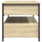 vidaXL Mesa de centro madera ingeniería metal roble Sonoma 70x50x50 cm vidaXL Mesa de centro madera ingeniería metal roble Sonoma 70x50x50 cm