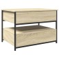 vidaXL Mesa de centro madera ingeniería metal roble Sonoma 70x50x50 cm vidaXL Mesa de centro madera ingeniería metal roble Sonoma 70x50x50 cm
