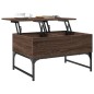 vidaXL Mesa de centro madera ingeniería metal marrón roble 70x50x40 cm vidaXL Mesa de centro madera ingeniería metal marrón roble 70x50x40 cm
