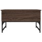 vidaXL Mesa de centro madera ingeniería metal marrón roble 70x50x40 cm vidaXL Mesa de centro madera ingeniería metal marrón roble 70x50x40 cm