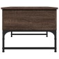 vidaXL Mesa de centro madera ingeniería metal marrón roble 70x50x40 cm vidaXL Mesa de centro madera ingeniería metal marrón roble 70x50x40 cm