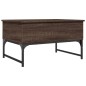 vidaXL Mesa de centro madera ingeniería metal marrón roble 70x50x40 cm vidaXL Mesa de centro madera ingeniería metal marrón roble 70x50x40 cm