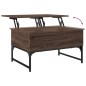 vidaXL Mesa de centro madera ingeniería metal marrón roble 70x50x40 cm vidaXL Mesa de centro madera ingeniería metal marrón roble 70x50x40 cm