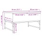 vidaXL Mesa de centro madera ingeniería metal marrón roble 70x50x40 cm vidaXL Mesa de centro madera ingeniería metal marrón roble 70x50x40 cm