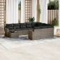 vidaXL Set de sofás de jardín 11 pzas y cojines ratán sintético gris vidaXL Set de sofás de jardín 11 pzas y cojines ratán sintético gris