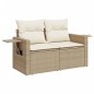 vidaXL Set sofás de jardín 7 piezas y cojines ratán sintético beige vidaXL Set sofás de jardín 7 piezas y cojines ratán sintético beige