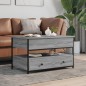vidaXL Mesa de centro madera ingeniería metal gris Sonoma 85x50x50 cm vidaXL Mesa de centro madera ingeniería metal gris Sonoma 85x50x50 cm