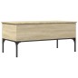 vidaXL Mesa de centro madera ingeniería metal roble Sonoma 100x50x45cm vidaXL Mesa de centro madera ingeniería metal roble Sonoma 100x50x45cm