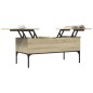 vidaXL Mesa de centro madera ingeniería metal roble Sonoma 100x50x45cm vidaXL Mesa de centro madera ingeniería metal roble Sonoma 100x50x45cm