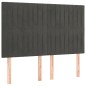 vidaXL Cama box spring con colchón terciopelo gris oscuro 140x190 cm vidaXL Cama box spring con colchón terciopelo gris oscuro 140x190 cm