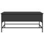 vidaXL Mesa de centro madera de ingeniería y metal negro 100x50x45 cm vidaXL Mesa de centro madera de ingeniería y metal negro 100x50x45 cm