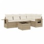 vidaXL Juego de sofás jardín con cojines 6 pzas ratán sintético beige vidaXL Juego de sofás jardín con cojines 6 pzas ratán sintético beige