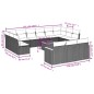 vidaXL Set de sofás de jardín 14 pzas con cojines ratán sintético gris vidaXL Set de sofás de jardín 14 pzas con cojines ratán sintético gris