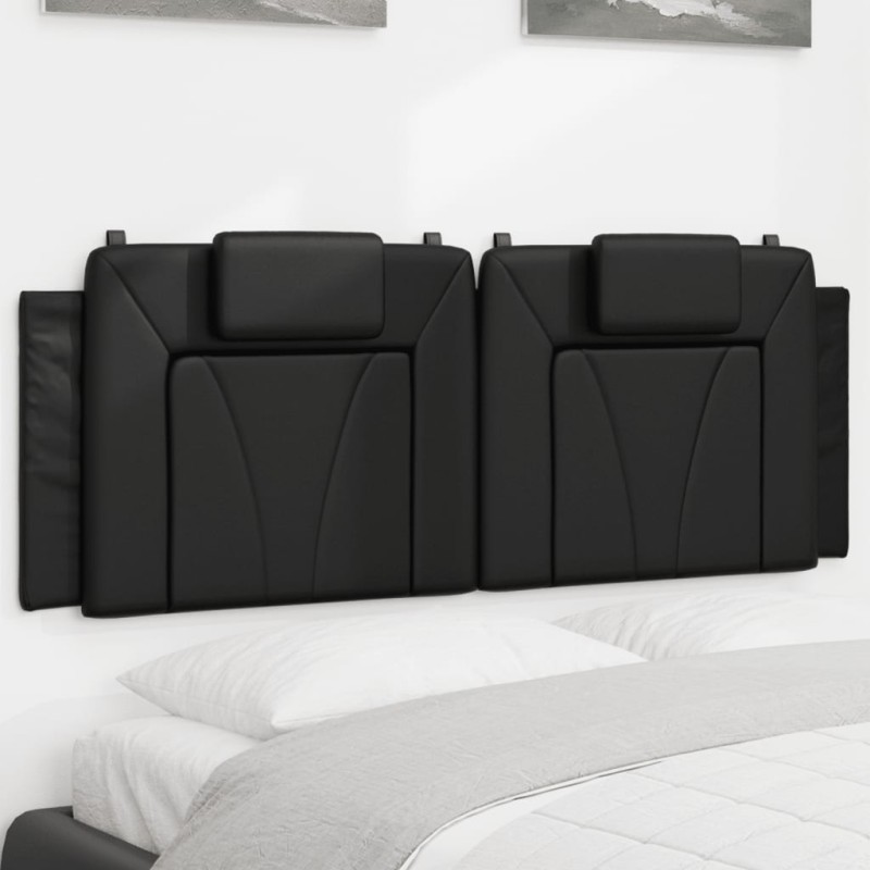 vidaXL Cabecero de cama acolchado cuero sintético negro 120 cm vidaXL Cabecero de cama acolchado cuero sintético negro 120 cm
