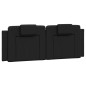 vidaXL Cabecero de cama acolchado cuero sintético negro 120 cm vidaXL Cabecero de cama acolchado cuero sintético negro 120 cm