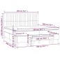 vidaXL Cama box spring con colchón terciopelo rosa 200x200 cm