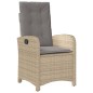 vidaXL Set comedor de jardín 3 pzas con cojines ratán sintético beige vidaXL Set comedor de jardín 3 pzas con cojines ratán sintético beige
