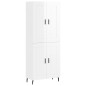 vidaXL Aparador alto madera contrachapada blanco brillo 69,5x34x180 cm vidaXL Aparador alto madera contrachapada blanco brillo 69,5x34x180 cm