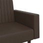 vidaXL Sofá cama de 2 plazas cuero sintético marrón vidaXL Sofá cama de 2 plazas cuero sintético marrón
