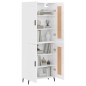 vidaXL Aparador alto madera contrachapada blanco brillo 69,5x34x180 cm vidaXL Aparador alto madera contrachapada blanco brillo 69,5x34x180 cm