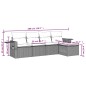 vidaXL Set de muebles de jardín 5 pzas y cojines ratán sintético negro vidaXL Set de muebles de jardín 5 pzas y cojines ratán sintético negro